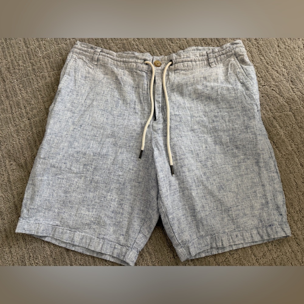 Calvin Klein Textured Blue Fabric Shorts